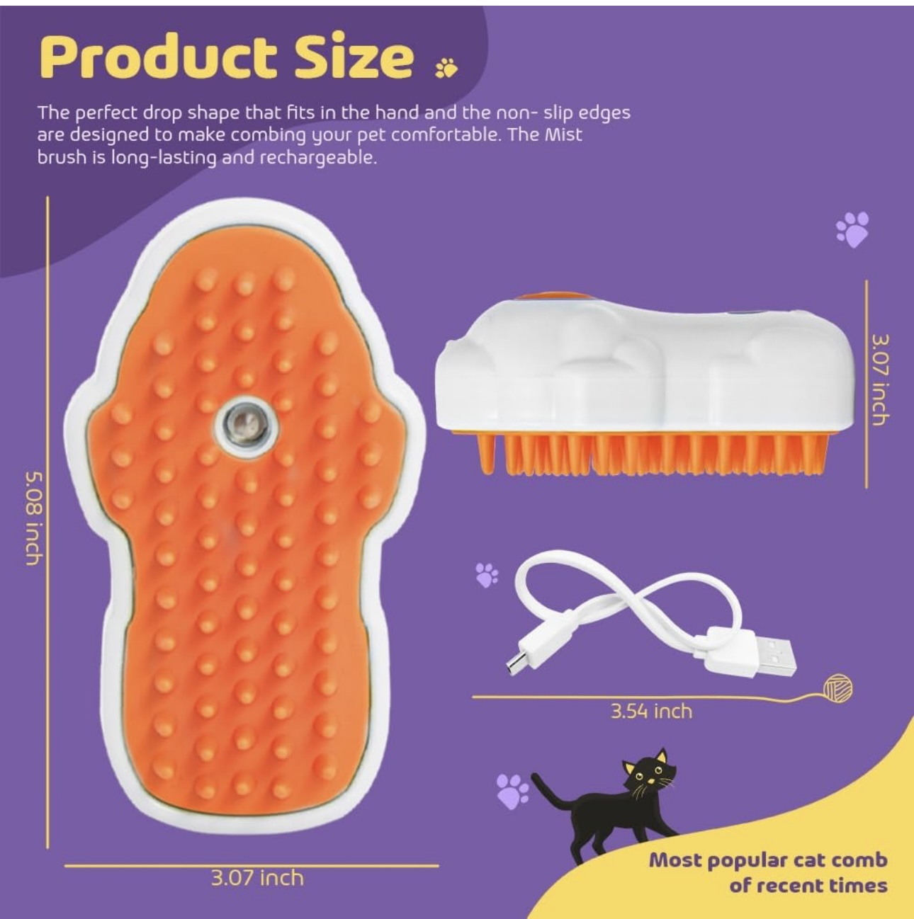 Miniatura 6 de CEPILLO DE VAPOR 3 EN 1 PARA MASCOTAS